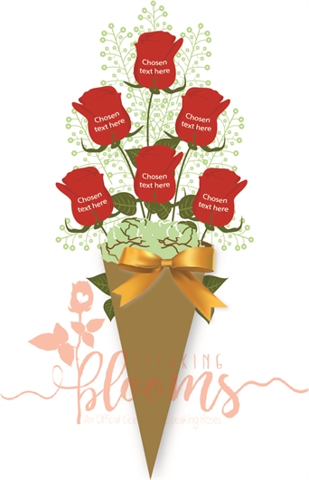 Half Dozen Rose Rustic Bouquet