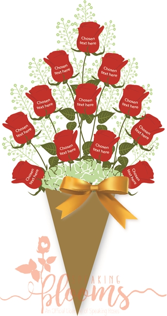 Dozen Rose Rustic Bouquet