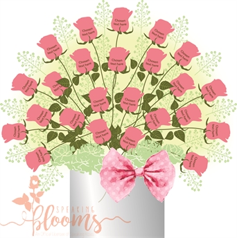 Two Dozen Rose Glass vase Arrangement