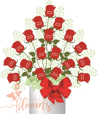 Eighteen Rose Glass vase Arrangement