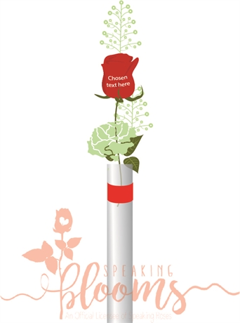 Single Rose Glass vase Arrangement