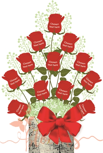 Dozen Rose Silver Arrangement