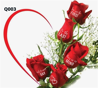 Valentine's Day Quote Rose Hand bouquet 003