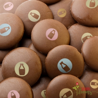 Personalized milk chocolate buttons