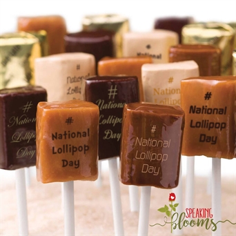 Personalized chocolate lollipops