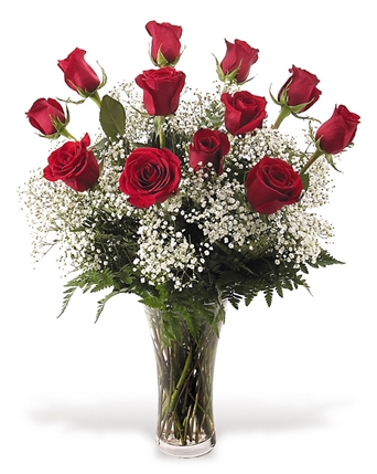 Traditional Dozen Roses - no embossing